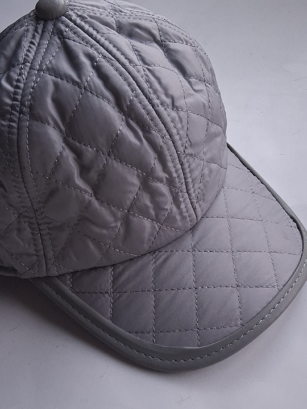 La Valentina Quilted Gray Baseball Cap